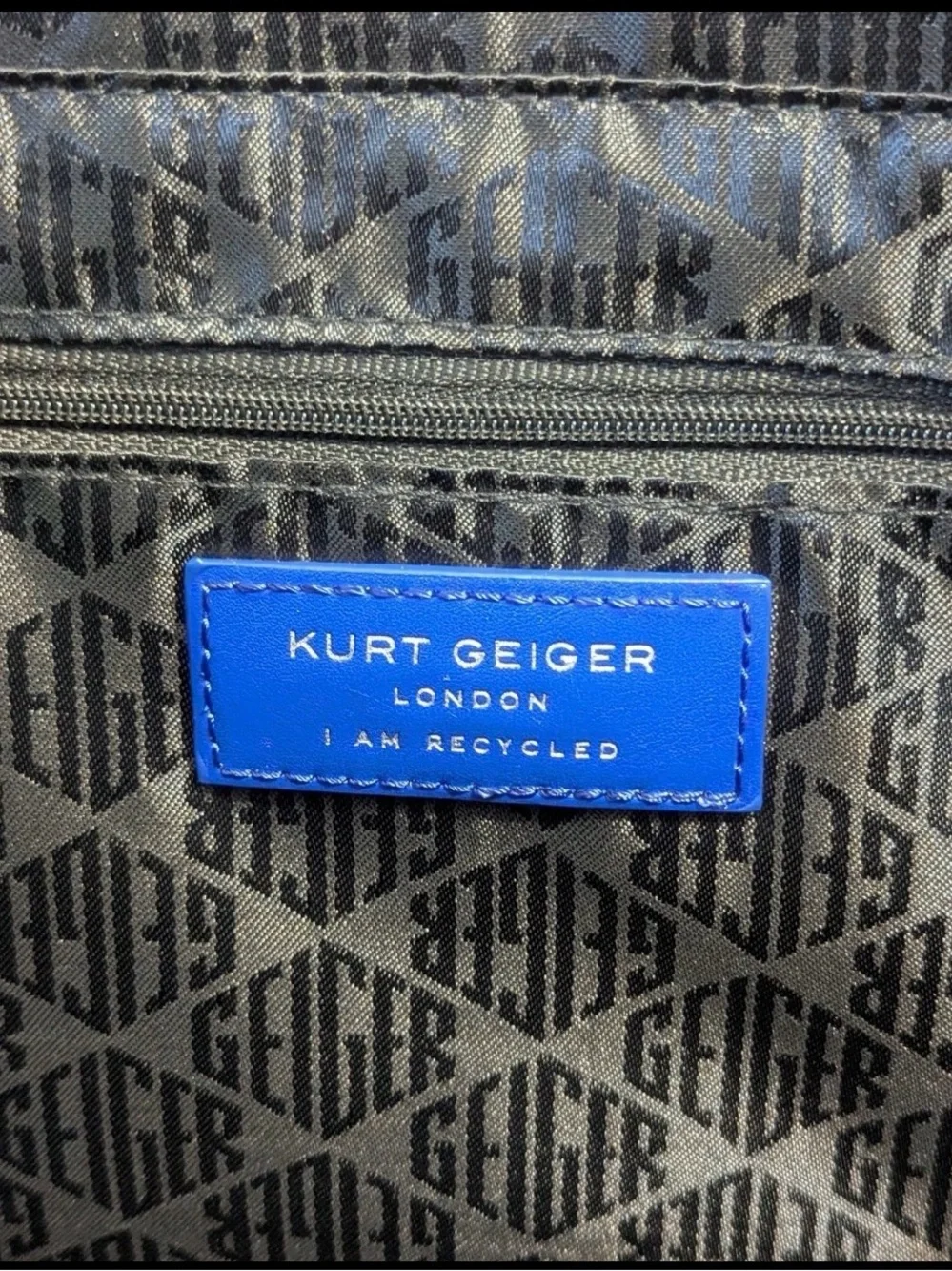 Kurt Geiger Royal Blue Large Quilted Tote with Signature Hardware - Picture 14 of 15